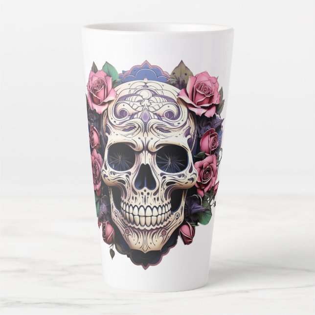 Caneca De Café Latte Caneca de latte Caveira Legal (Frente)