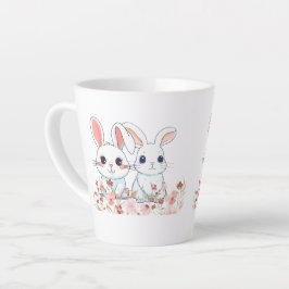 Caneca De Café Latte Caneca de Latte Coelho Rosa