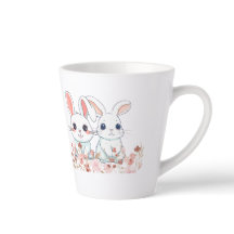 Caneca de Latte Coelho Rosa