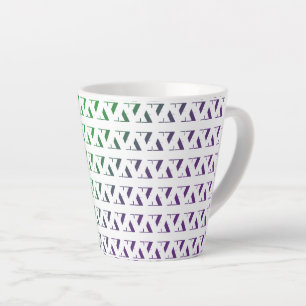 Caneca De Café Latte Caneca de latte com padrão zigue-zague 3D