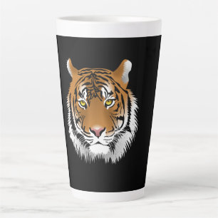 Caneca De Café Latte Caneca de Latte com Rosto de Tigre