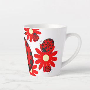 Caneca De Café Latte Caneca de Latte da Joaninha