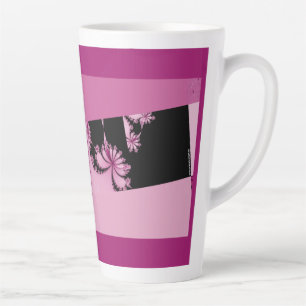 Caneca De Café Latte Caneca de latte de água de rosas do Jardim Fractal