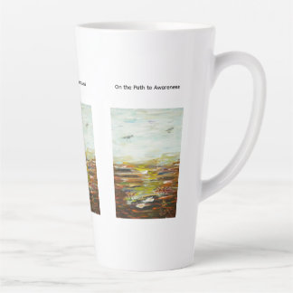 Caneca De Café Latte Caneca de Latte de Arte Abstrata - “No Caminho par