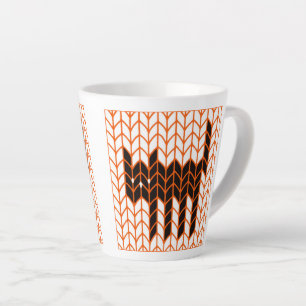 Caneca De Café Latte Caneca de latte de tricô de gato preto