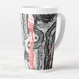 Caneca De Café Latte Caneca de Latte – Design Abstrato Friction Lands