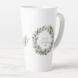Caneca De Café Latte Caneca de Latte Elegante de Eucalipto Botânico