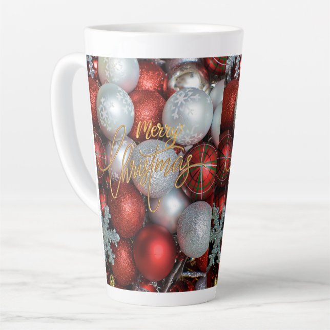 Caneca De Café Latte caneca de latte em estilo natalino  (Ângulo esquerdo)