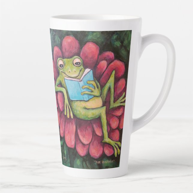 Caneca De Café Latte Caneca de latte Flower Recliner (Direita)