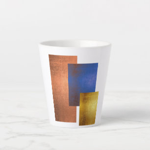 Caneca De Café Latte Caneca de Latte Geométrica Abstrata Branca Moderna