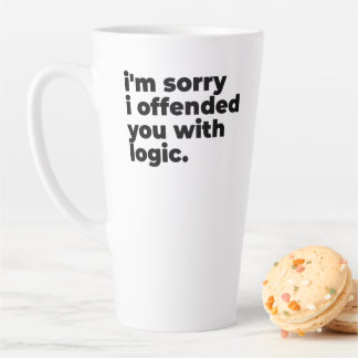 Caneca De Café Latte Caneca de Latte Grande - Desculpe por ter ofendido