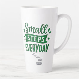 Caneca De Café Latte Caneca de Latte Inspiradora Diária Pequenos Passos