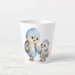 Caneca De Café Latte Caneca de Latte Irmão Irmã Pássaro Azul