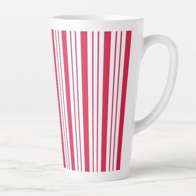 Caneca De Café Latte Caneca de latte listrada de hortelã grande (Direita)