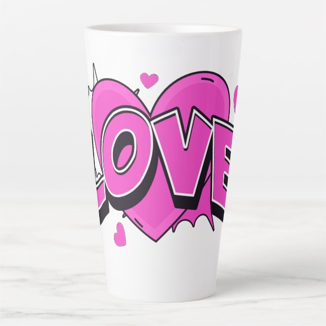 Caneca De Café Latte caneca de latte LOVE (Frente)