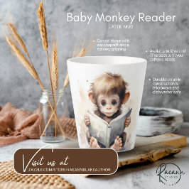 Caneca De Café Latte Caneca de Latte Macaco Bebê Leitor