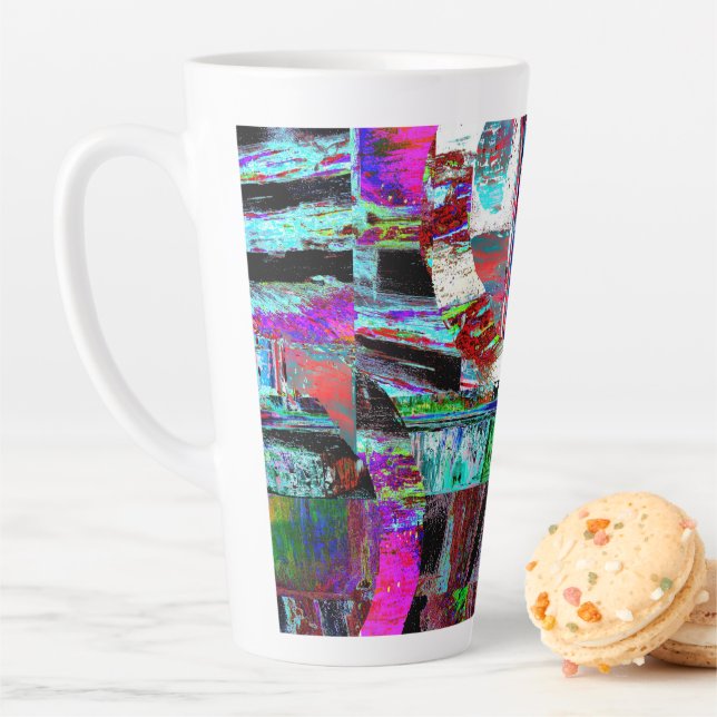 Caneca De Café Latte Caneca de Latte – Neon Pulse (In Situ)