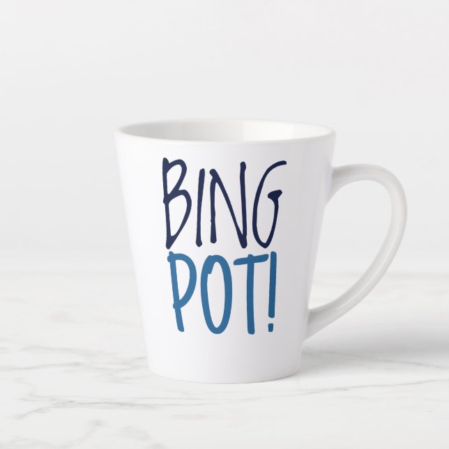 Caneca De Café Latte Caneca de Latte Padrão - Bing Pot! (Direita)