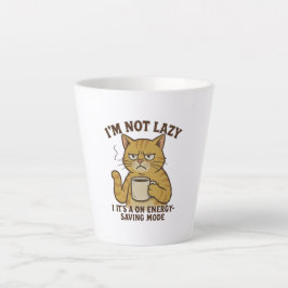 Caneca De Café Latte Caneca de Latte para Gato em Modo de Economia de E