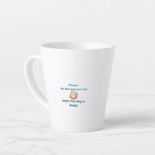 Caneca De Café Latte Caneca de Latte Personalizada Fofa com Texto Diver (Ângulo esquerdo)