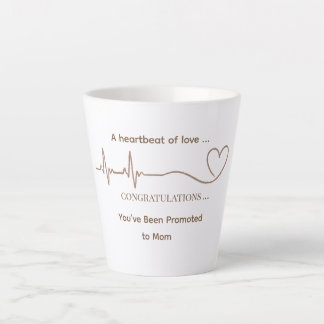 Caneca De Café Latte Caneca de Latte Personalizada 'Promovida a Mamãe' 