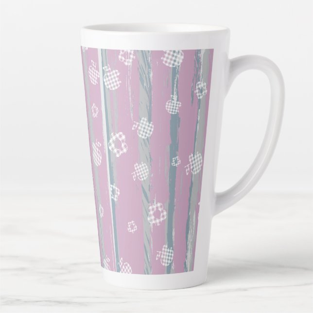 Caneca De Café Latte Caneca de Latte – Pomar Xadrez (Direita)