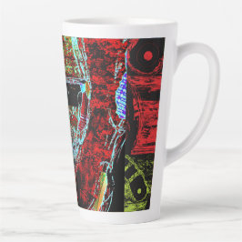 Caneca De Café Latte Caneca de Latte - Serpente de Frequência Energia A