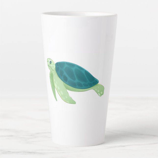 Caneca De Café Latte Caneca de Latte Tartaruga (Frente)