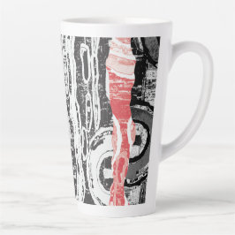 Caneca De Café Latte Caneca de Latte – Terra Abstrata