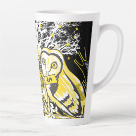 Caneca De Café Latte Caneca de Latte Urban Tree Coruja & Riqueza Surrea