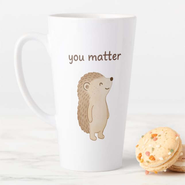 Caneca De Café Latte Caneca de Latte You Matter Hedgehog (In Situ)