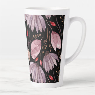 Caneca De Café Latte Caneca de Lavanda Flor de Lótus Latte
