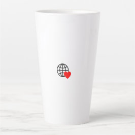Caneca De Café Latte Caneca Global Love Latte | Design Minimalista de C