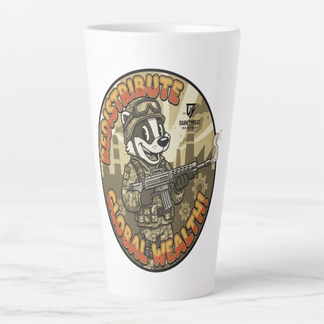 Caneca De Café Latte Caneca Global Wealth Badger Latte (Frente)