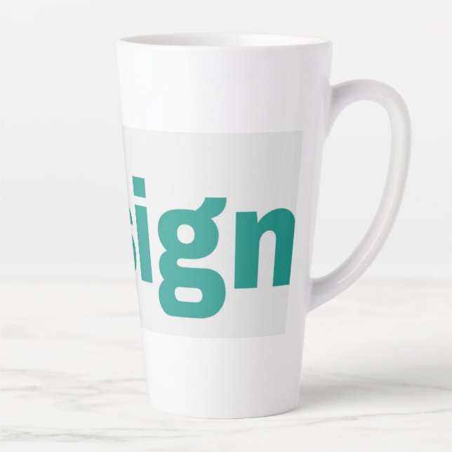 Caneca De Café Latte Caneca Grande de Latte 17oz (Direita)