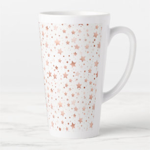 Caneca De Café Latte Caneca Grande de Latte com Estrelas Delicadas em D