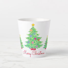 Caneca De Café Latte Caneca Latte da Árvore de Natal