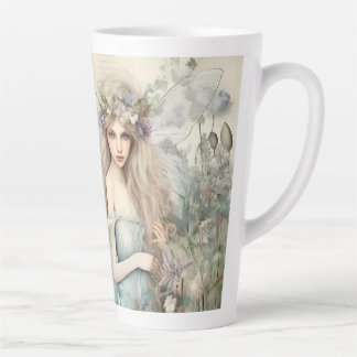 Caneca De Café Latte Caneca Latte Fada Azul Empoeirada (combina com o d
