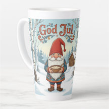 Caneca Norueguesa Nisse God Jul Natal Latte