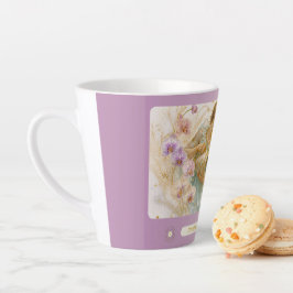 Caneca De Café Latte Caneca Pequena de Latte Aquário Orquídea Art Nouve