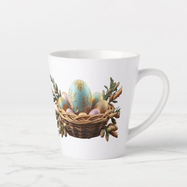 Caneca De Café Latte Caneca Pequena para Café Luz da Páscoa (Direita)