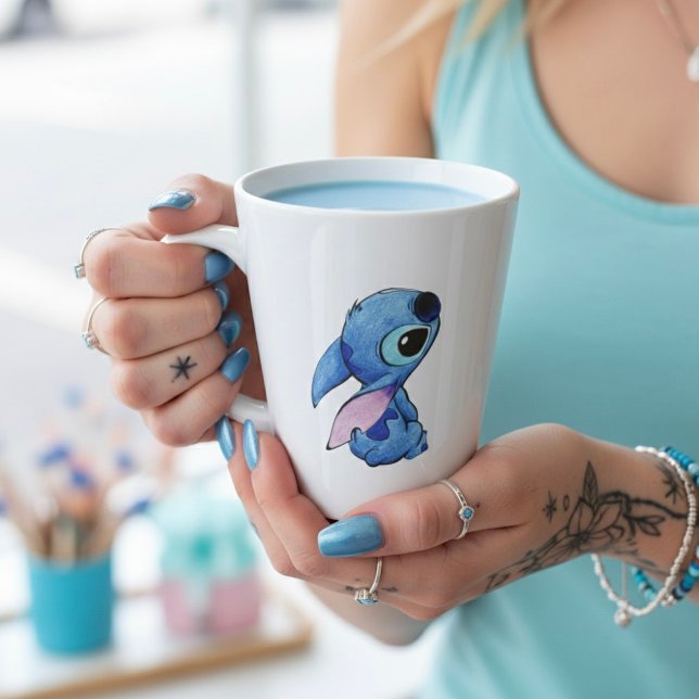 Caneca De Café Latte Caneca Stitch Latte (Criador carregado)