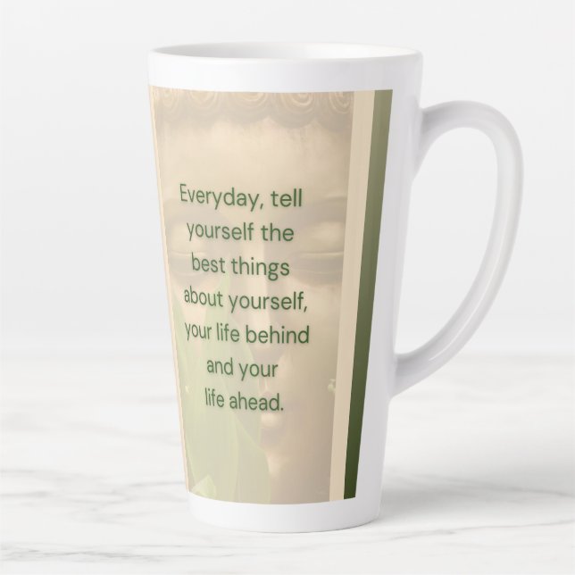 Caneca De Café Latte Caneca Zen Latte BuddhaToday V2 #2 (Direita)