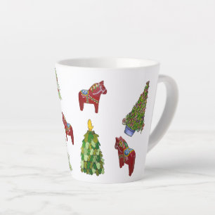 Caneca De Café Latte Canhão de Cavalos de Natal