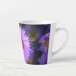 Caneca De Café Latte Canhão de Flor Roxo