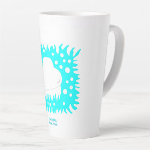 Caneca De Café Latte Canhão de latas grandes de coração de neve