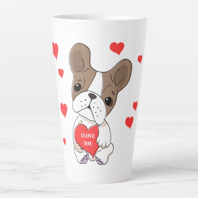 Caneca De Café Latte Canino Cachorro Latino (Frente)