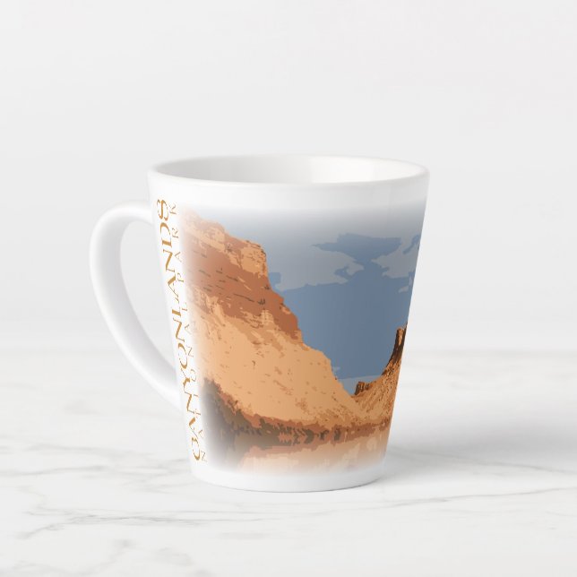 Caneca De Café Latte Canyonlands Mug, Copa do Café do Parque Nacional (Ângulo esquerdo)