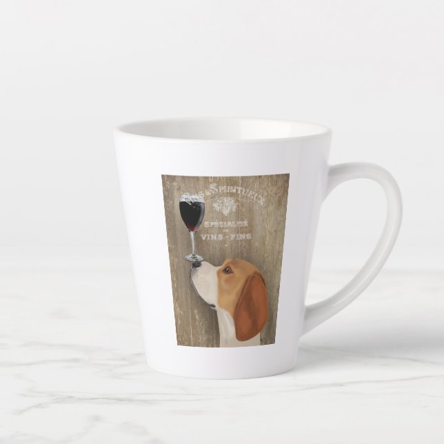 Caneca De Café Latte Cão Au Vin Beagle (Direita)