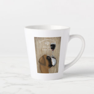 Caneca De Café Latte Cão Au Vin Boxer